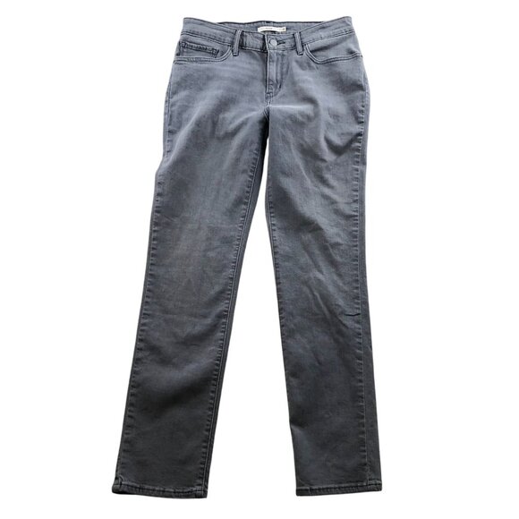 Levi's Womens Jeans Size 30 712 Slim Fit Straight Leg Gray Denim Classic Casual - Picture 1 of 15